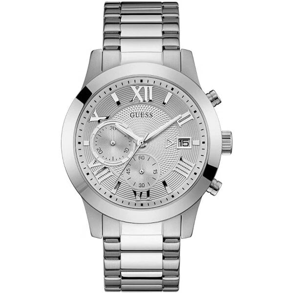 Guess Men's Silver Chronograph Watch