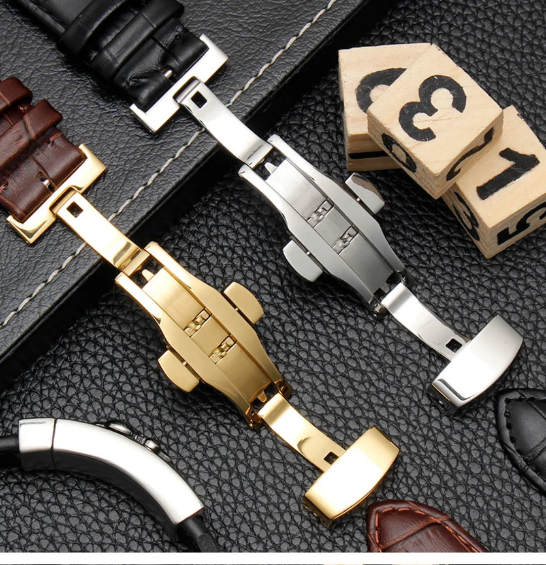 Crocodile Style Leather Watch Bands