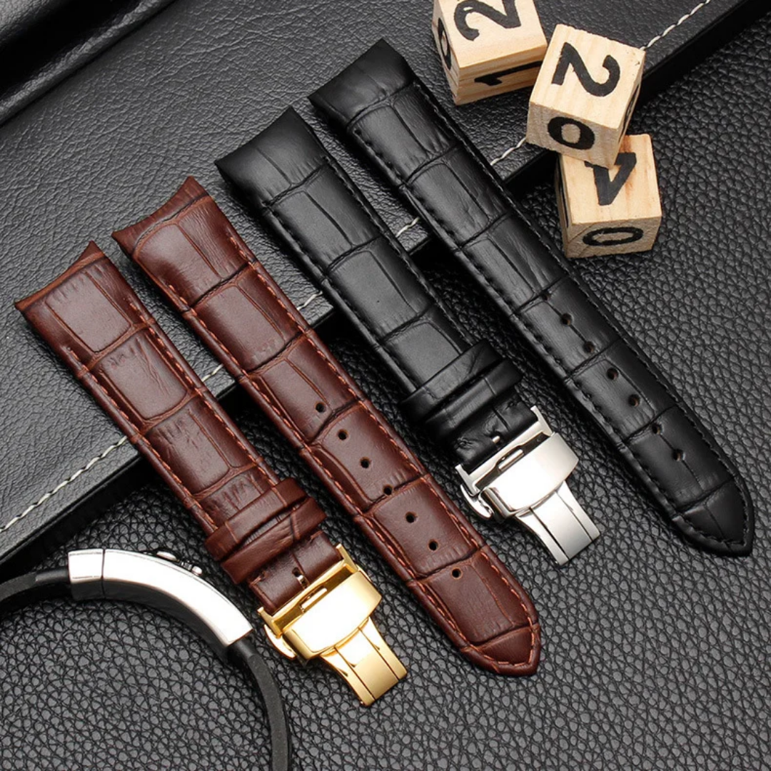 Crocodile Style Leather Watch Bands